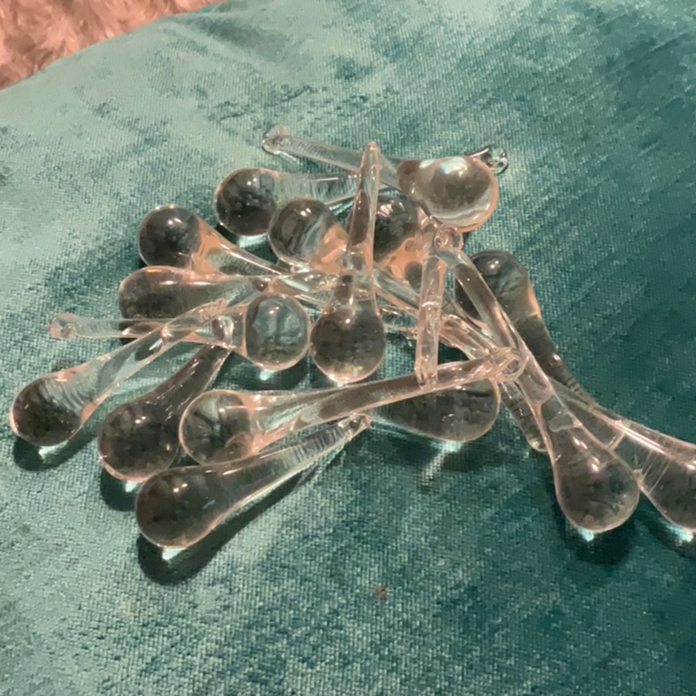 Clear Glass Droplet Ornaments
